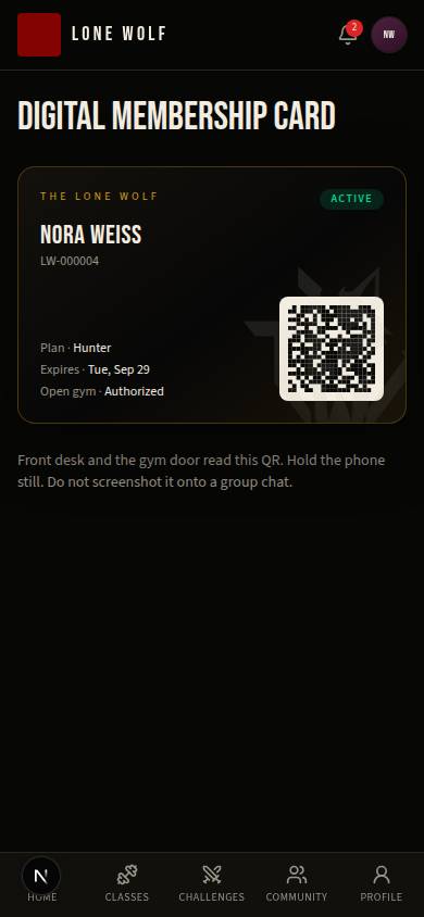 The card